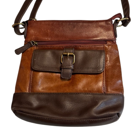 Stone & Co. Handbags - Stone & Co Retro Classic Brown Leather Purse / Crossbody Bag